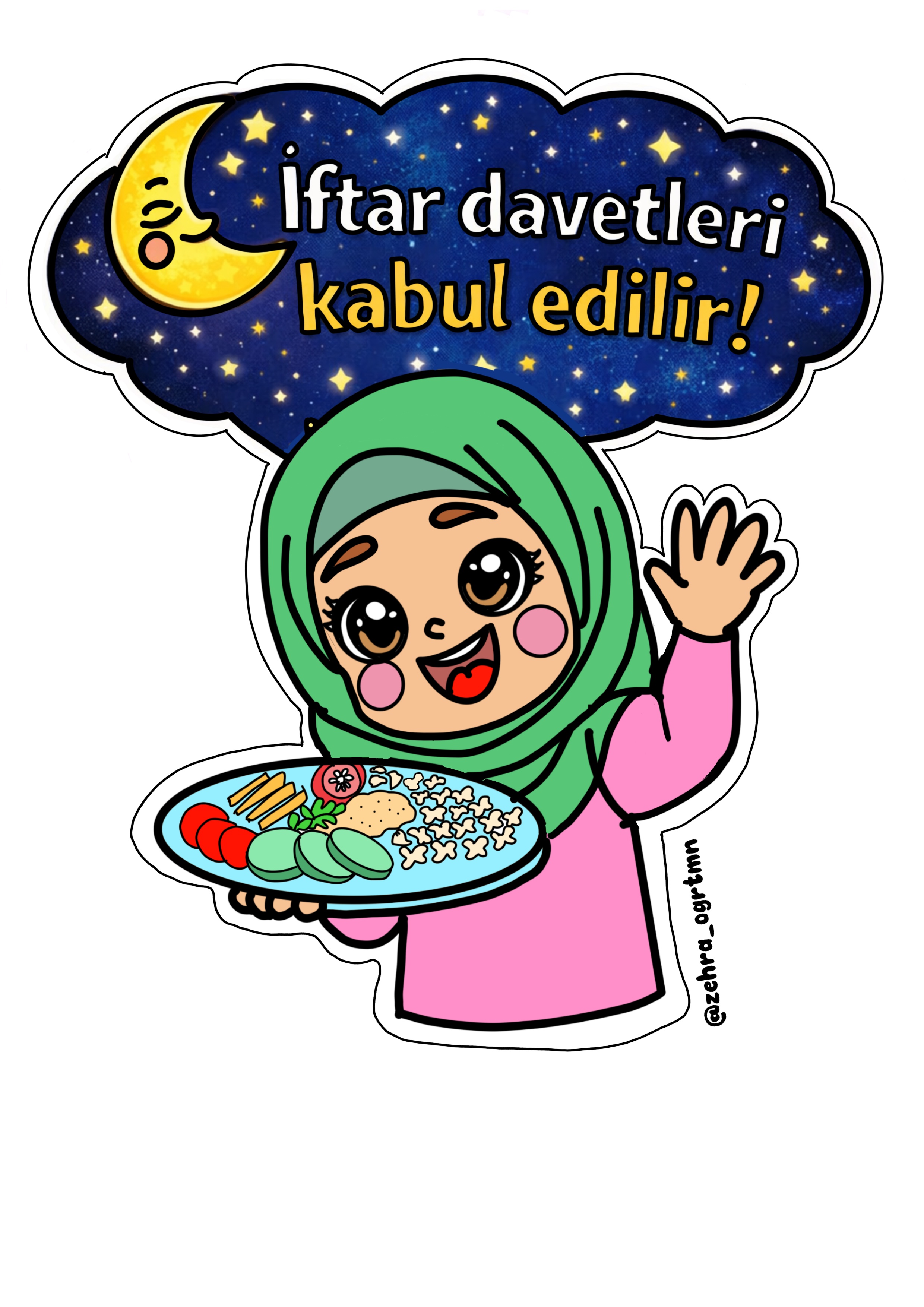 Ramazan Konuşma Balonları Renkli Renksiz