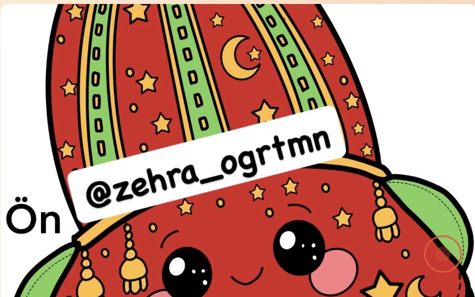 Karagöz Şapkası Ön ve Arka 8 A4