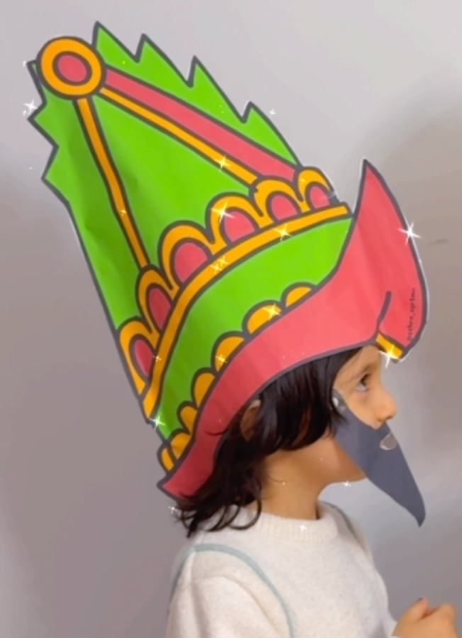 Hacivat Şapkası 2 Ön Arka 8 A4 Renkli