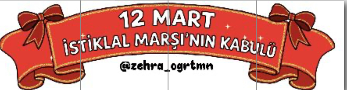 4 A4 İstiklal Marşının Kabulü Başlığı - Ücretsiz İndir