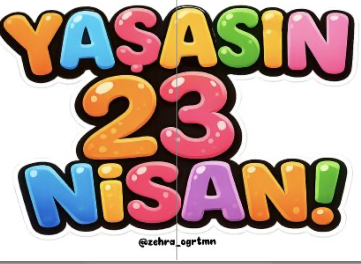 2 A4 23 Nisan Cam Süsleri RENKLİ - Ücretsiz İndir
