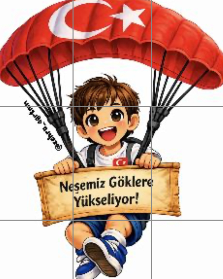 9 A4 Paraşütlü Çocuk 7 - Ücretsiz İndir