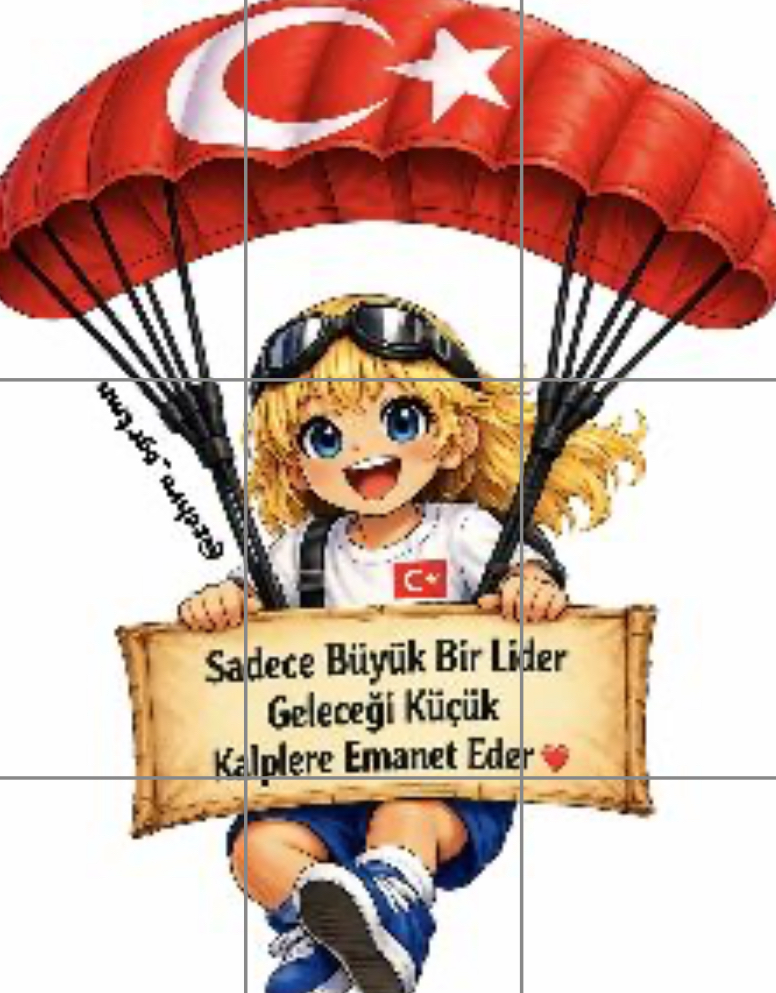 9 A4 Paraşütlü Çocuk 5 - Ücretsiz İndir